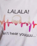 Тениска с щампа Love Songs, Черен Цвят