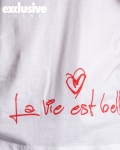Тениска Lа Vie Est Belle, Бял Цвят