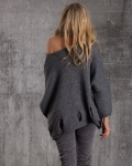 Пуловер Mellow, Сив Цвят
