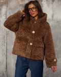Палто Winter Teddy, Цвят Таупе
