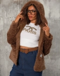 Палто Winter Teddy, Цвят Таупе