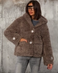 Палто Winter Teddy, Цвят Таупе