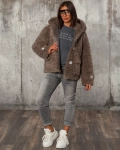 Палто Winter Teddy, Цвят Таупе