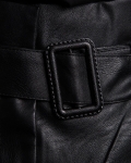 Къс панталон от еко кожа Instant, Черен Цвят