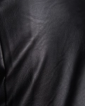 Кожен панталон Skyfall с "paper bag" талия, Черен Цвят