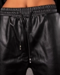 Кожен панталон Dazzle, Черен Цвят