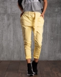Панталон с "paper bag" талия Piña Colada, Жълт Цвят