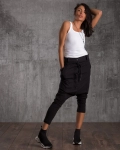 Панталон с боядисан ефект Crossroad, Черен Цвят