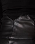 Кожен панталон Delina, Черен Цвят