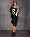 Свободна спортно-елегантна рокля Bel Air, Черен Цвят