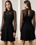 Рокля Crystal Night, Черен Цвят